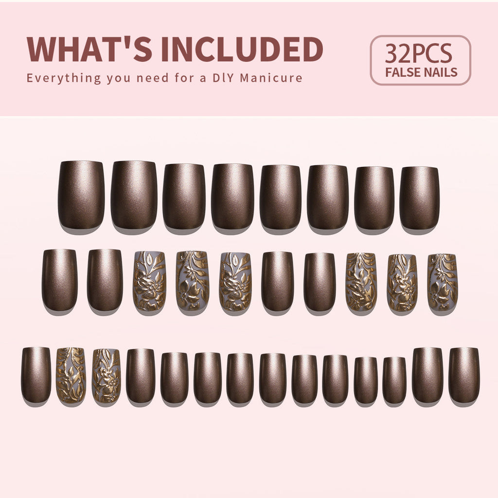Gel Press On Nails 16 Sizes-32 Pcs Kit DK-24103
