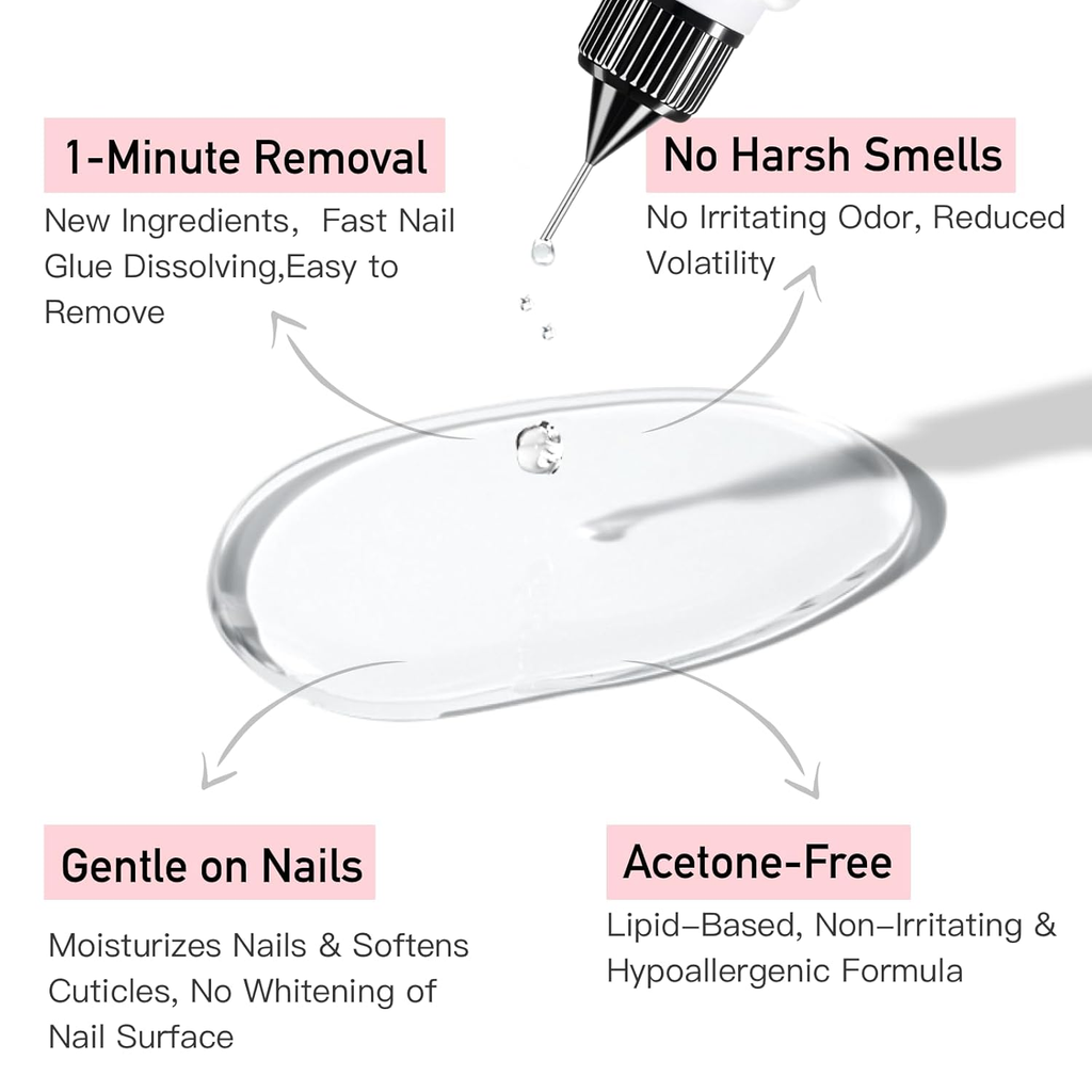 Semi solid glue New Upgrade Super Strong Quick drying with remover kit