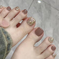 Press On Toe nails Set 24 Pcs-12 Sizes /set XNT165