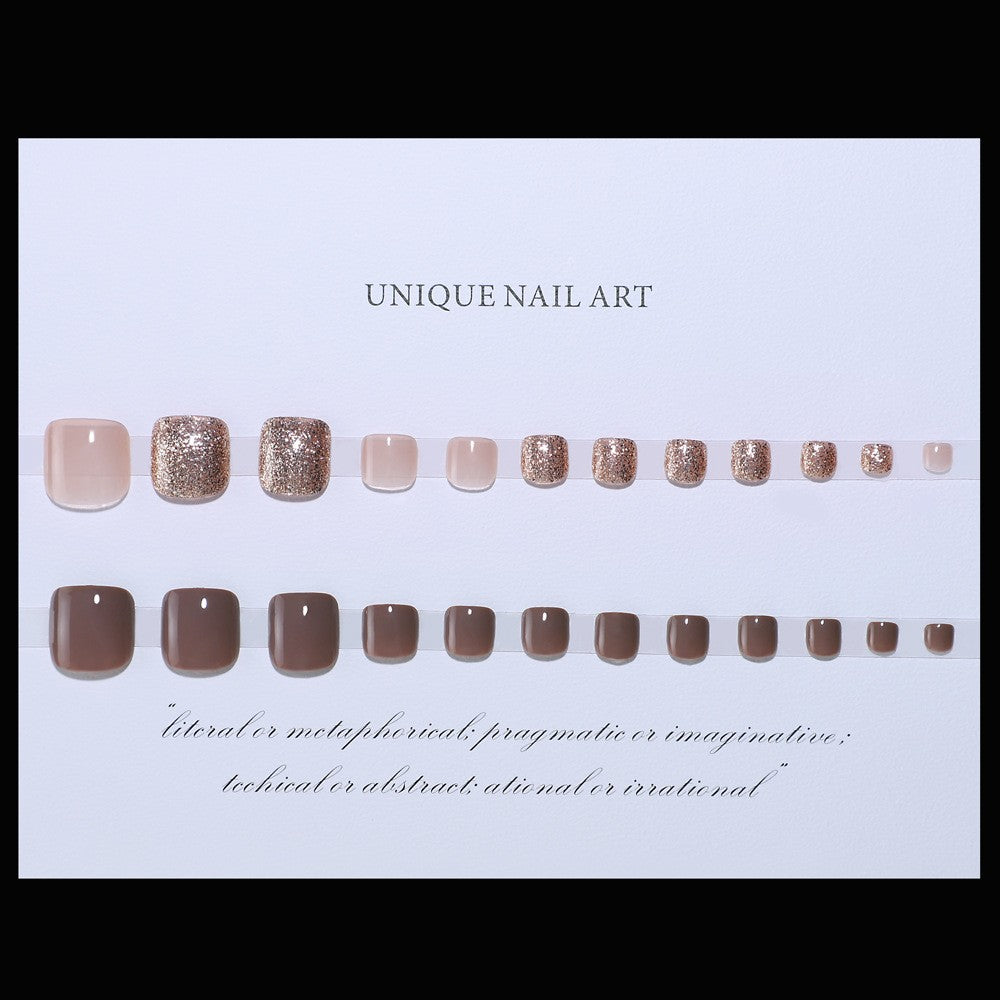 Press On Toe nails Set 24 Pcs-12 Sizes /set XNT165