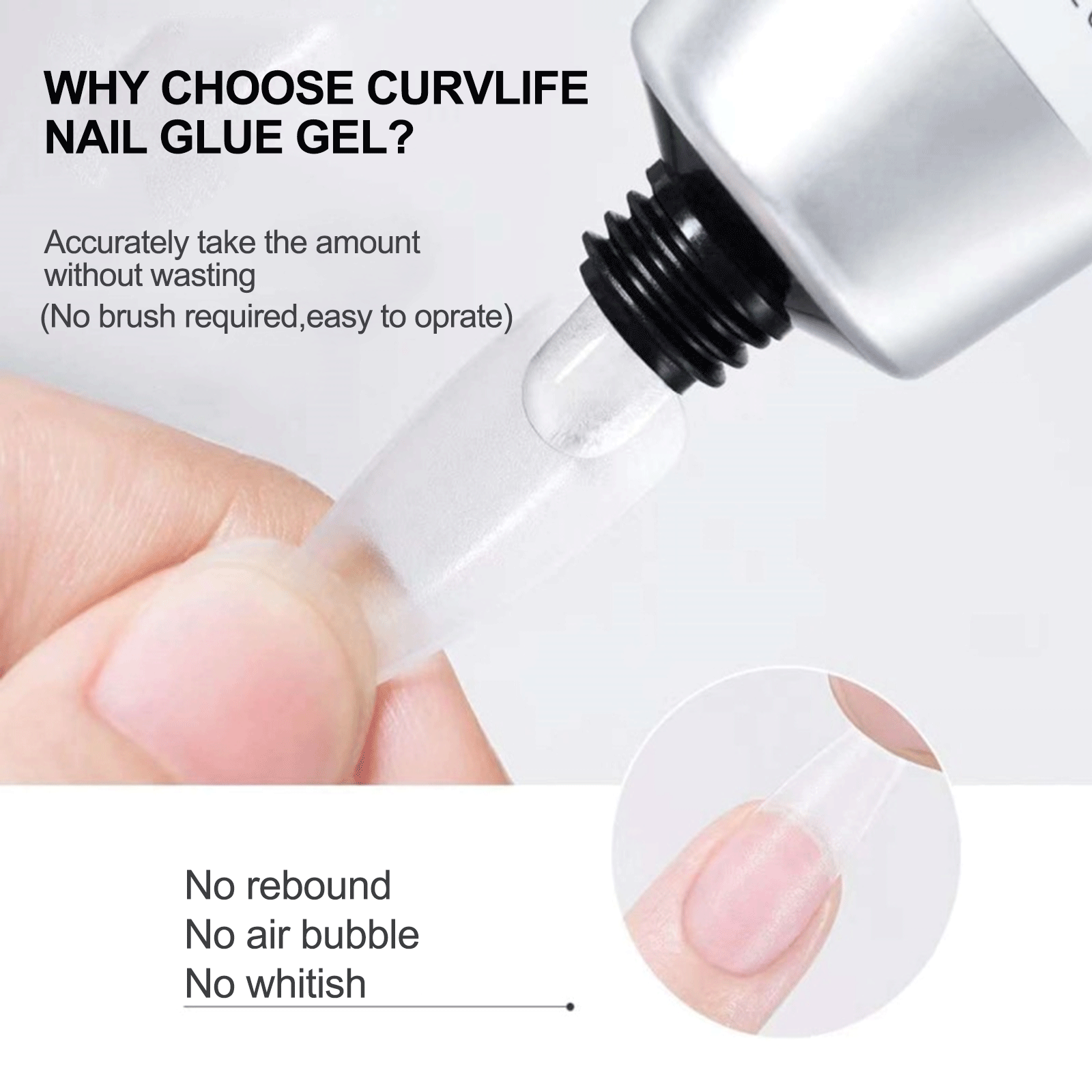 30g Toothpaste Solid Nail Glue Need Light Cured(Not recommend for dark color)for press on nails