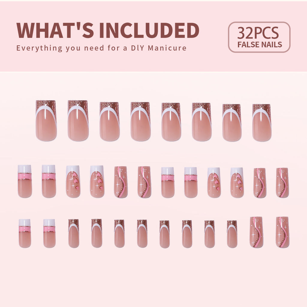 Gel Press On Nails 16 Sizes-32 Pcs Kit W363