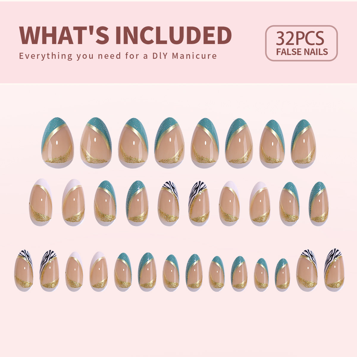 ?Gel Press On Nails 16 Sizes-32 Pcs Kit X004Q1OWIL