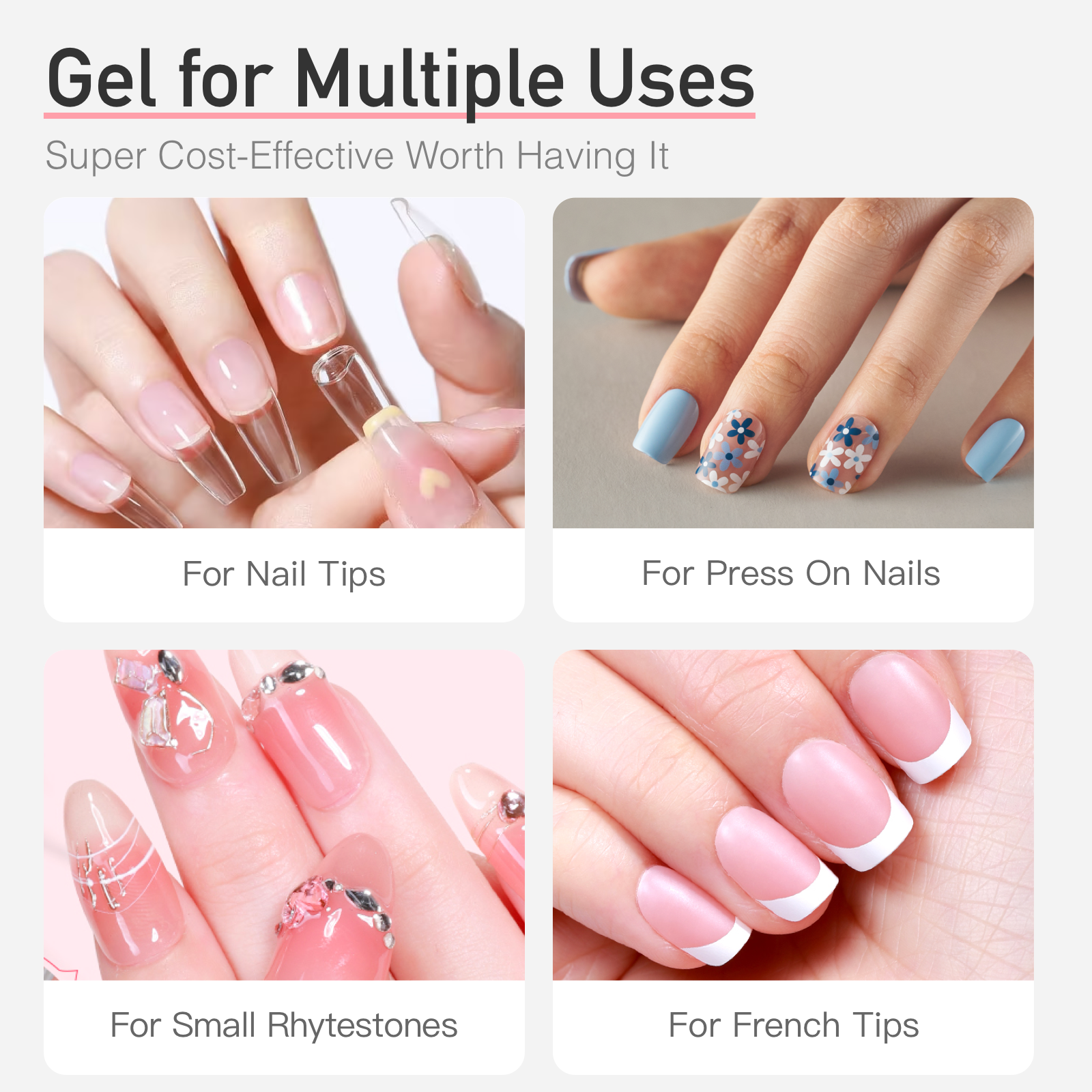 2g × 5pcs Semi-Solid Nail Glue Kit