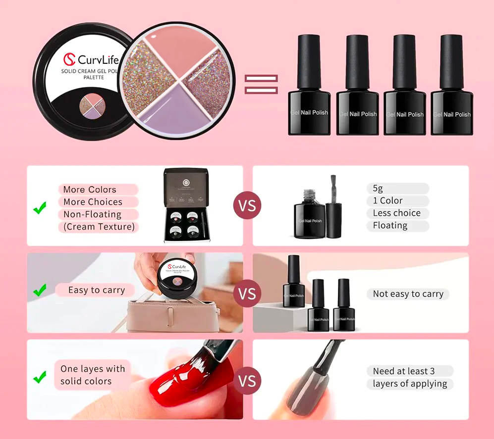 4 Colors Solid Nail Gel color14