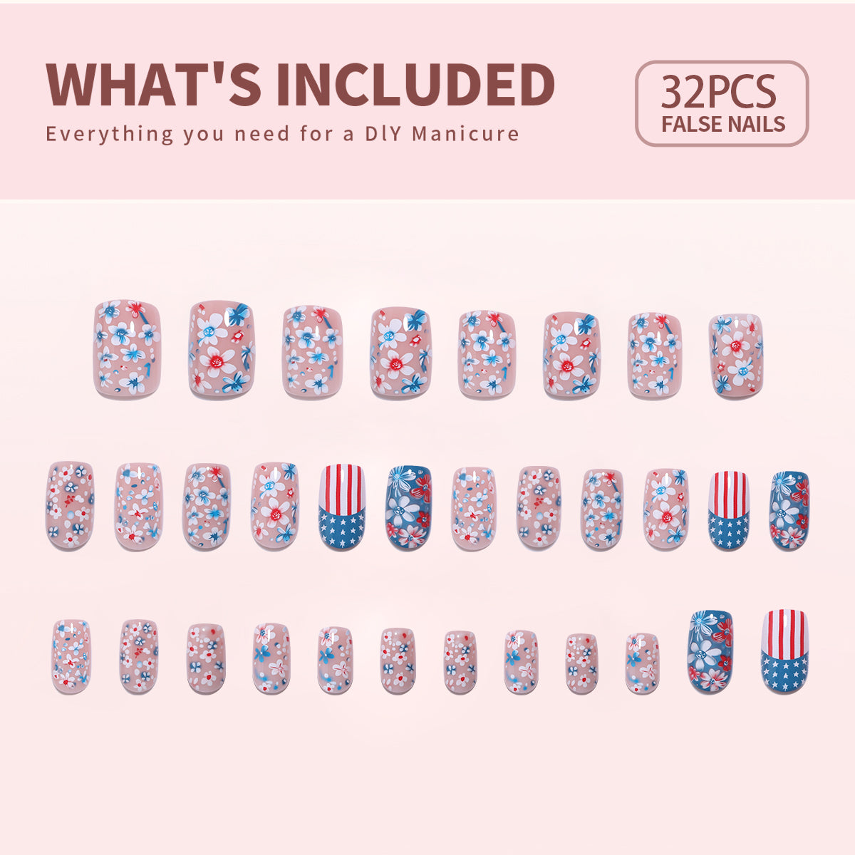 Sale Gel Press On Nails 16 Sizes-32 Pcs Kit X004MHE0AT