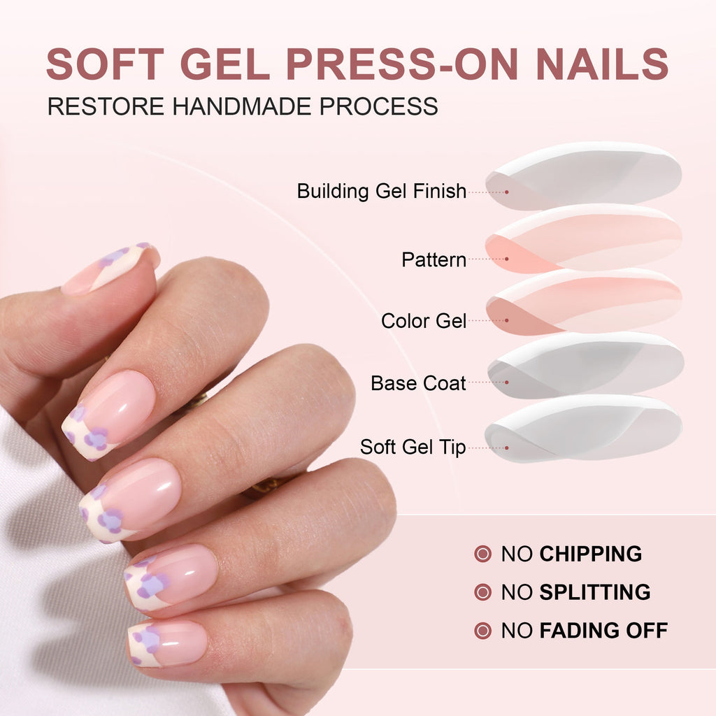 Sale Gel Press On Nails 16 Sizes-32 Pcs Kit XBPH1814