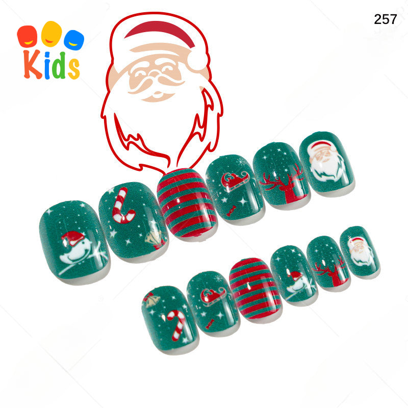 Mini Press On Nails For Kids 24Pcs-12 Size