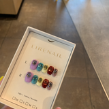 Silver Bloom – Crystal Floral Press-On Nails