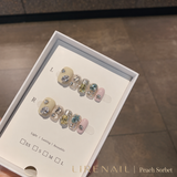 Peach Sorbet – Nude Crystal Press-On Nails