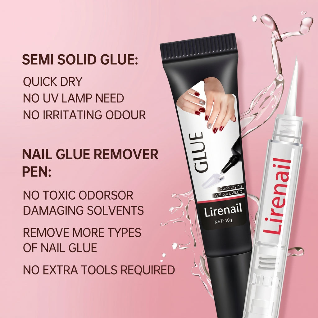 2g × 5pcs Semi-Solid Nail Glue Kit