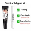 Semi-solid glue New Upgrade Super Strong Quick drying with remover kit for nails