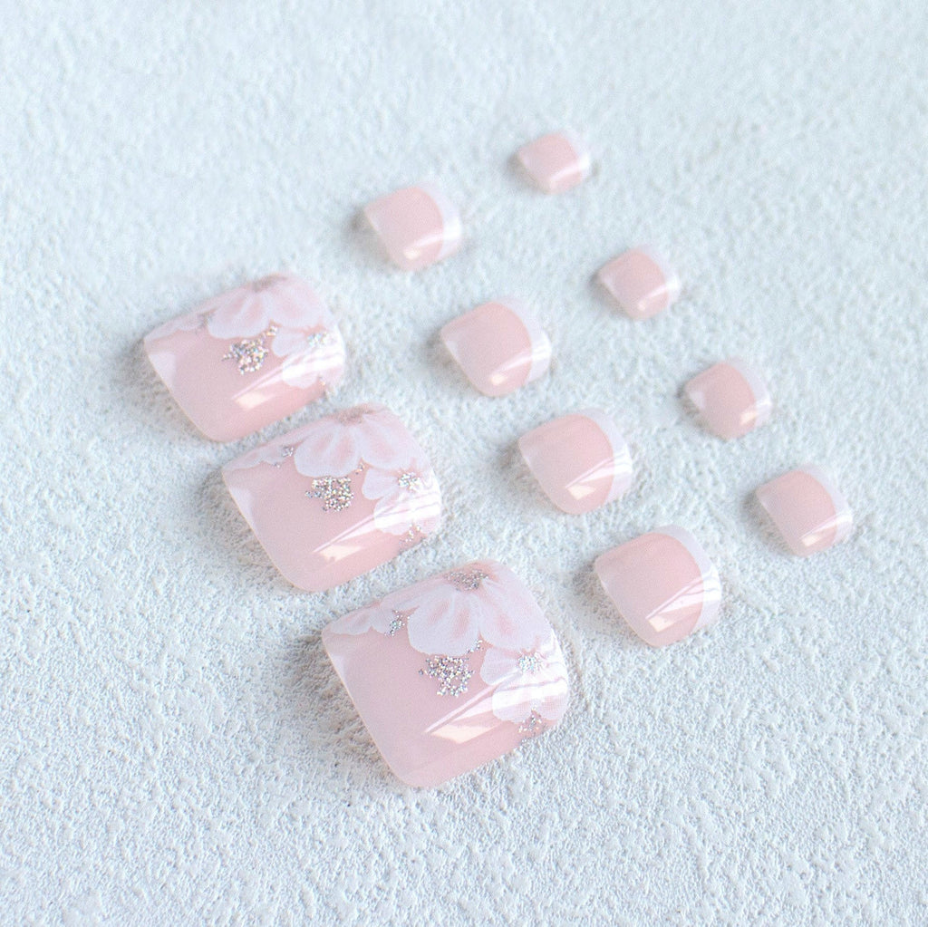 Sale Press On Toe nails Set 24 Pcs-12 Sizes /set X-0063