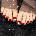 Press On Toe nails Set 24pcs/12 sizes XNT081
