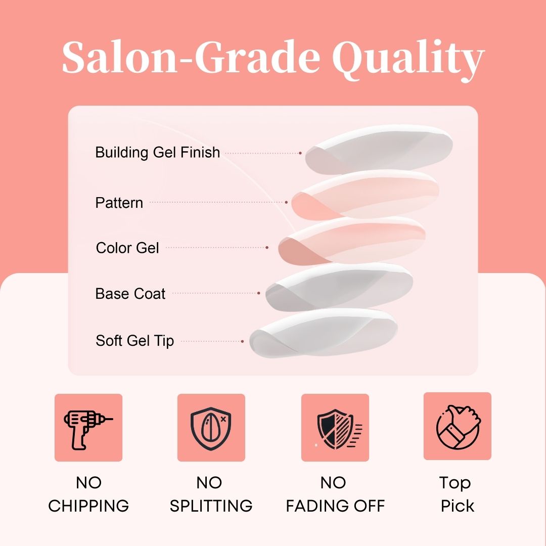 Gel Press On Nails 16 Sizes-32 Pcs Kit D037MH-4