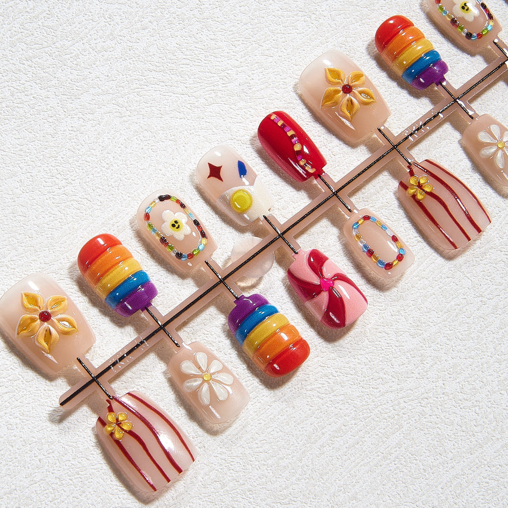 15 Sizes-30 Pcs 3D Press On nails TK3D-T602