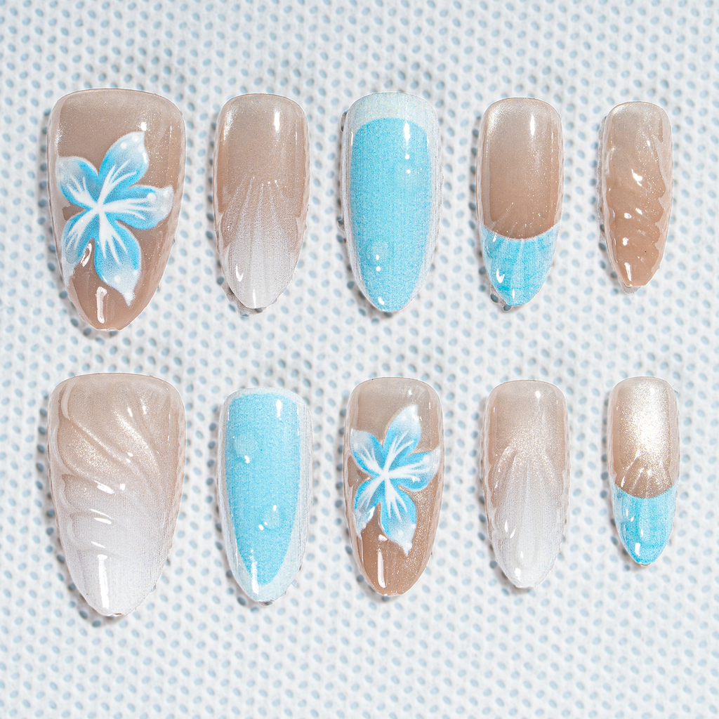 Sale 15 Sizes-30 Pcs 3D Press On nails tk3d09
