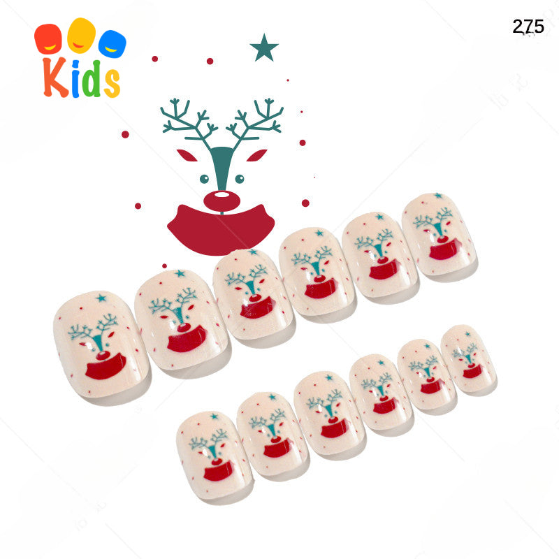 Mini Press On Nails For Kids 24Pcs-12 Size