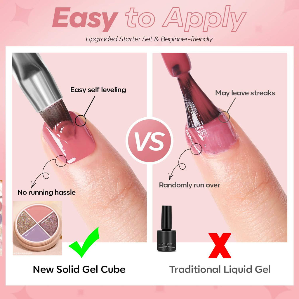 4 Colors Solid Nail Gel color8
