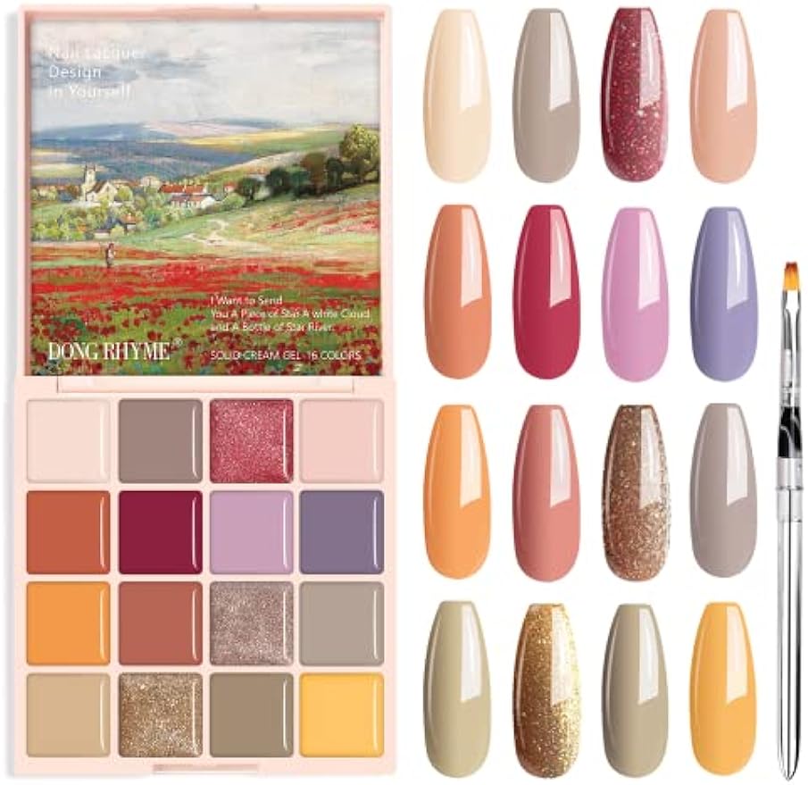 Colors Solid Gel Nail Polish Palette | Lirenail Press-On Nails