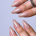 Bare Grace L Almond almond press-on nails