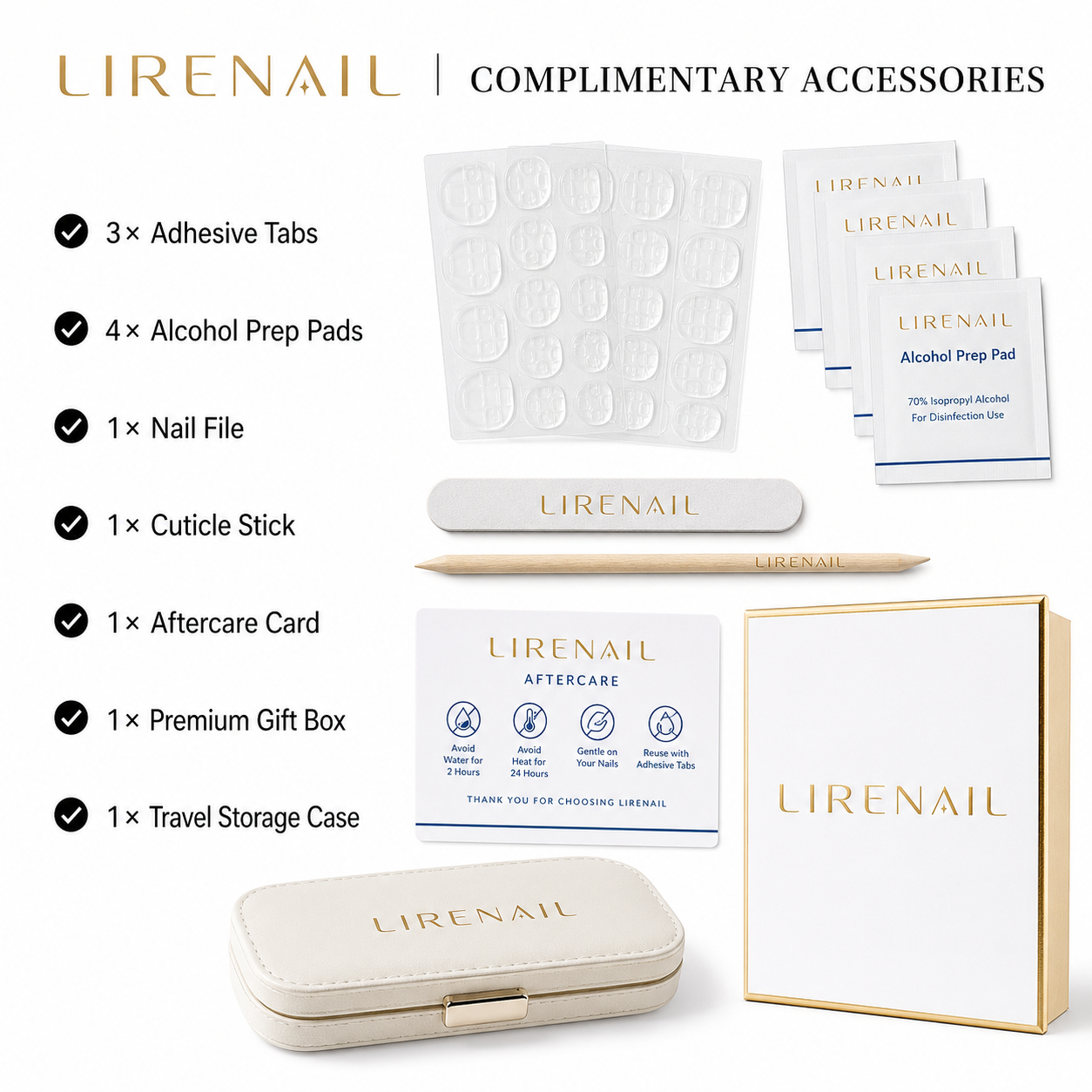 Blue Soiree press-on nails packaging