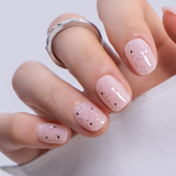 Blush Confetti RS Squoval squoval press-on nails
