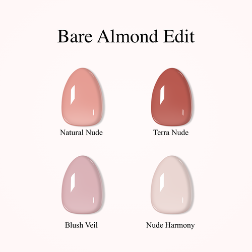 Bare Almond Edit-Extra Short Almond extra short almond press-on nails