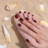 Burgundy Toe squoval Toenails Kit press-on nails product view