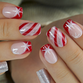 Candy Flake short squoval press-on nails