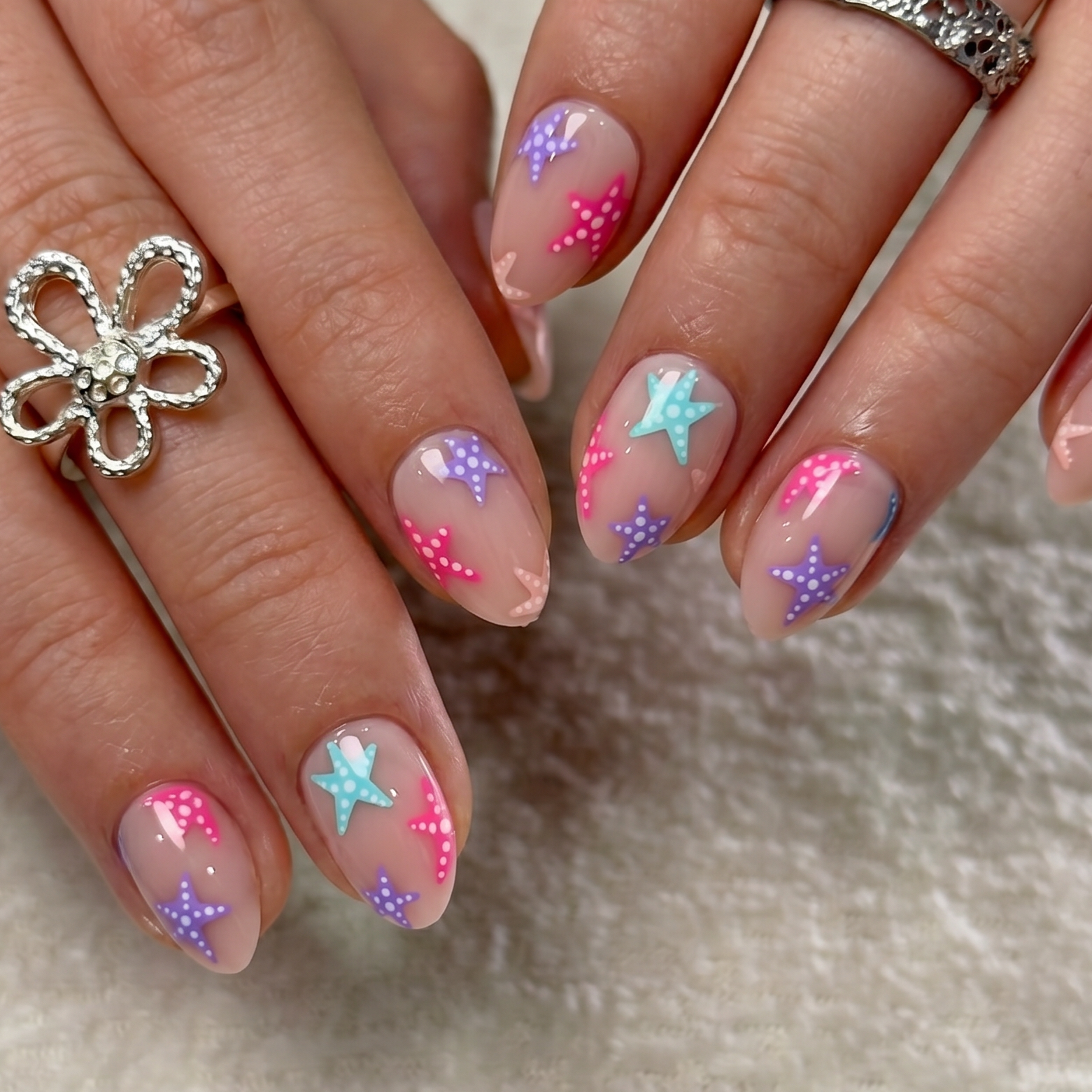 Candy Tide RS Almond almond press-on nails