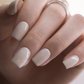 Chic Mickey Gray short squoval Style 2 press-on nails
