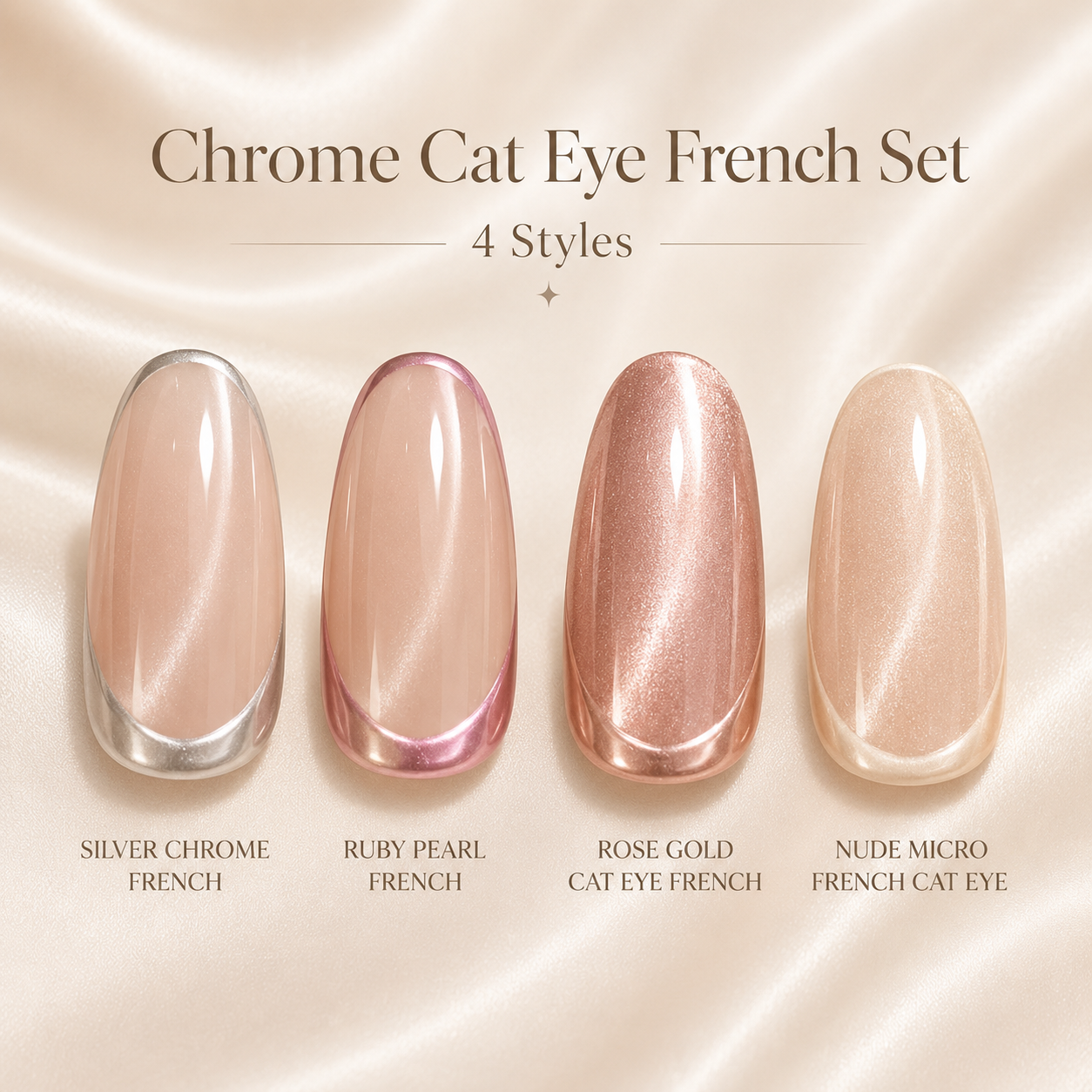 Chrome Cat Eye French Set – 4 Styles