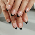 Classic Polka short almond press-on nails