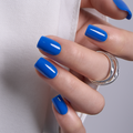 Cobalt Rush S Squoval squoval press-on nails