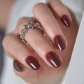 Cocoa Muse S Oval short oval press-on nails