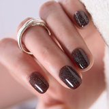 Cocoa Stardust RS Squoval squoval press-on nails