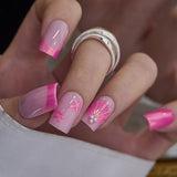 Designer s Pick | Coral Tide M Squoval medium squoval press-on nails