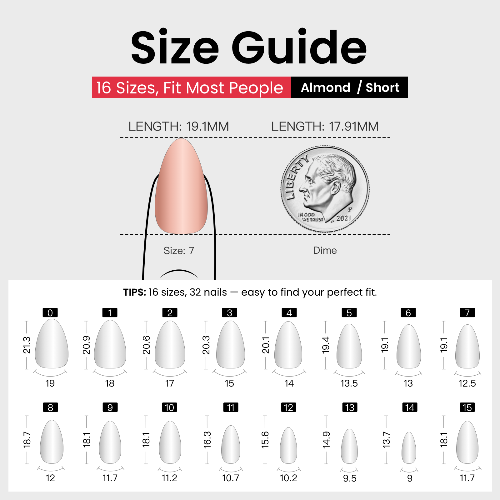 Size Guide | Lirenail Press-On Nails