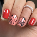 Crimson Artistic short squoval press-on nails