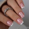 Crystal Whisper short squoval press-on nails