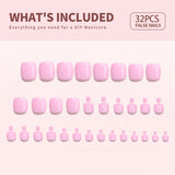Dusky Pink squoval Toenails Kit nail detail