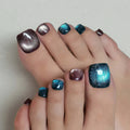 Emerald Ember - Squoval Toenails squoval press-on nails
