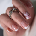 Floral Bliss short squoval press-on nails