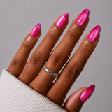 Fuchsia Rush M Almond medium almond press-on nails