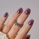 Galaxy Melt short squoval press-on nails