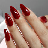 Scarlet Dream – long Almond press-on nail size guide