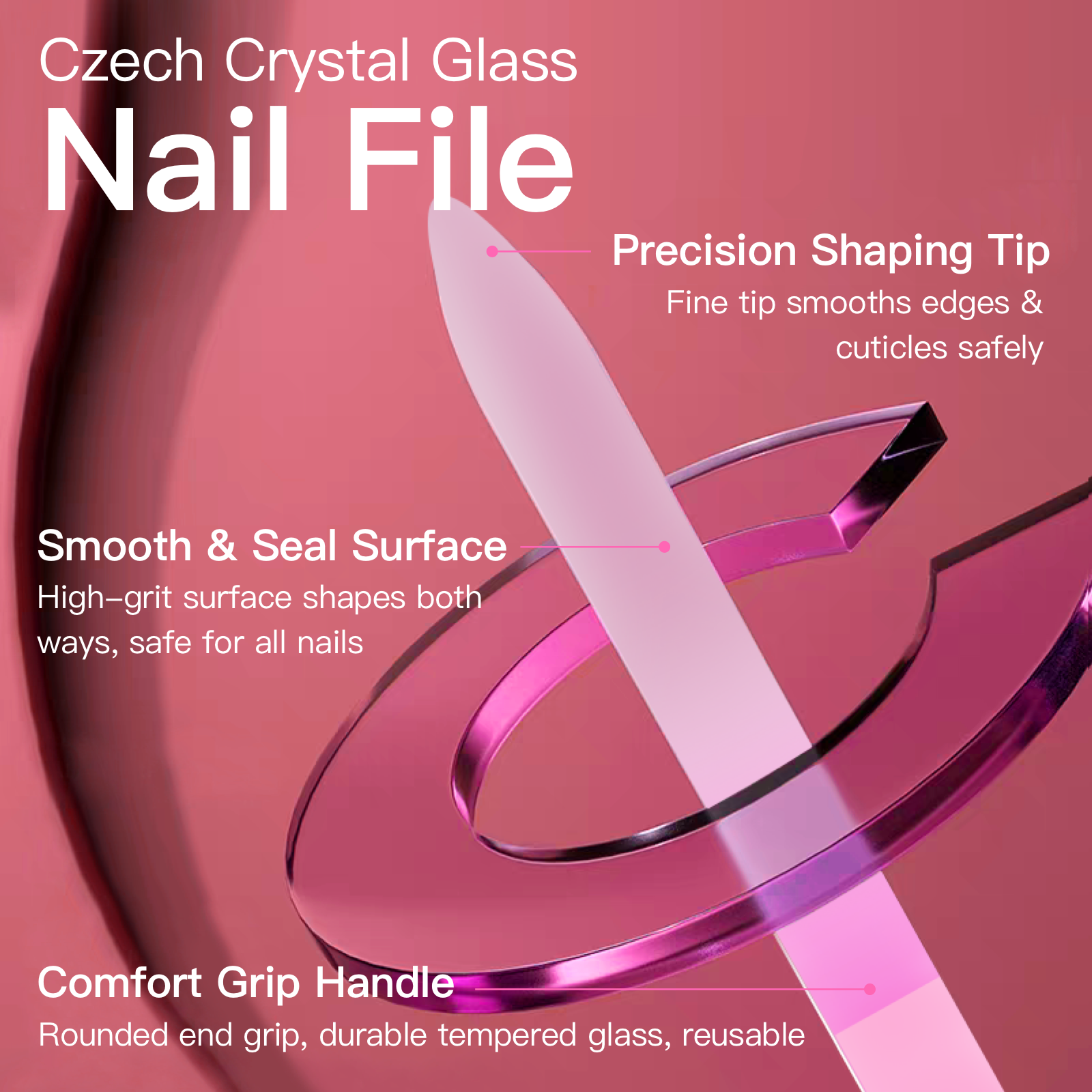 Gentle Glass Nail File For Natural Nail | Lirenail Press-On Nails