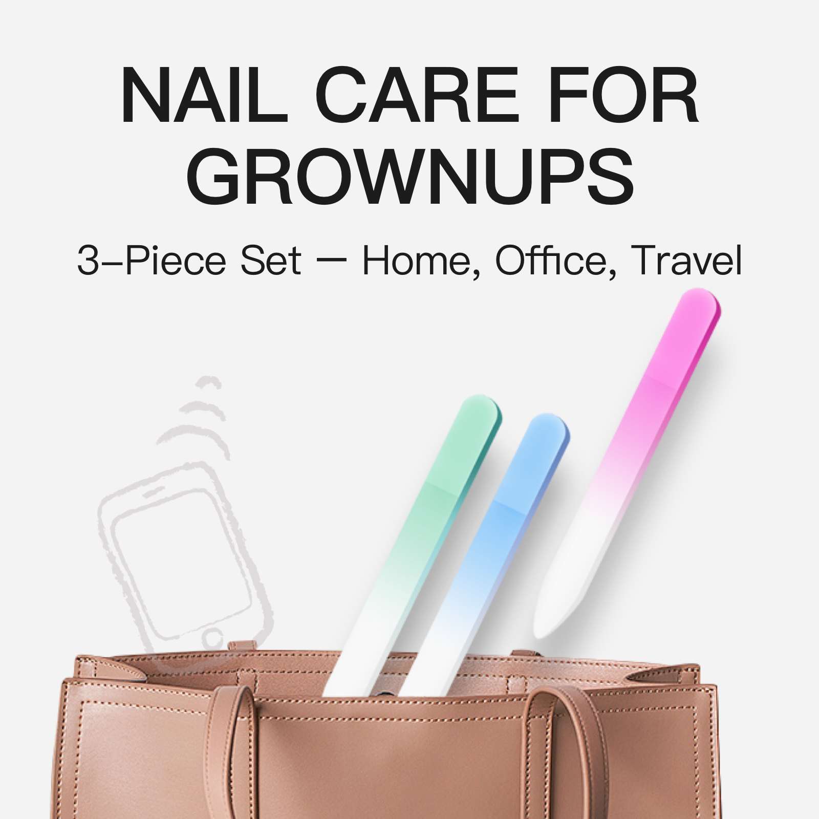 Gentle Glass Nail File For Natural Nail | Lirenail Press-On Nails