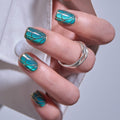 Gilded Jade S Squoval short squoval press-on nails